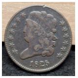 1825 Half Cent VF