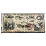 1889 $10 Large Size National Currencyu Note