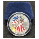1999 Silver Eagle Colorized w/ Case
