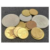 Coin Lot w/ 2 $1 Casino Coins, Mexico $500 &