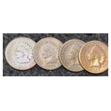 (4) Indian Head Cents 1883, 84, 85, 86 V2