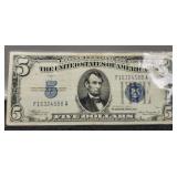 1934A $5 Silver Certificate Note AU