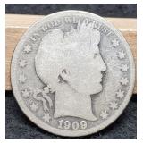 1909-O Barber Half Dollar