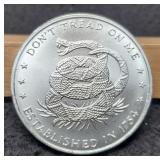 1 Troy Oz. Silver Round "Don