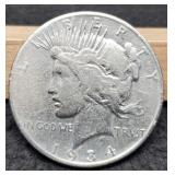 1934-S Peace Dollar F