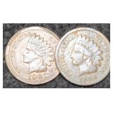 (2) Indian Head Cents 1894, 1901 w/ Liberty