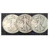 (3) 1935 W. Liberty Half Dollars