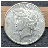 1923-S Peace Dollar Unc.