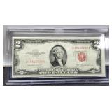 1953 $2 Red Seal Note Unc. w/ Hard Case