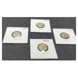 (4) Silver Proof Dimes 1959, 60, 63, 64