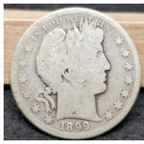 1899-S Barber Half Dollar