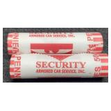 (2) Rolls 2009-D L. Cents Log Cabin BU