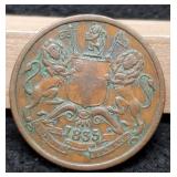 1835 British East India 1/2 Anna,