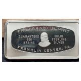 500 Grains Sterling Silver Bar "1976 Christmas"