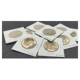 (10) 40% Silver 1969-D K. Half Dollars Unc.