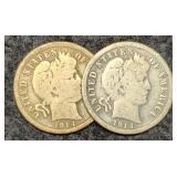 (3) 1914 Barber Dimes P&D