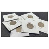 (9) Different V Nickels Back To 1897