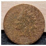 1874 Indian Head Cent Cleaned