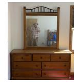 Basset Lowboy Dresser with Mirror