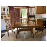 Solid Oak Dining Table and 6 Chairs