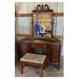 Mahogany Vanity with Bench