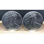 (2) 2020 1 oz. American Silver Eagles