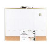 U Brands 4-in-1 Dry Erase Calendar Planner White