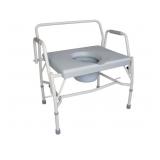 Drop Arm Portable Toilet Commode, Extra-Wide
