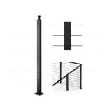 VEVOR Corner Cable Railing Post, 10 Holes, 36x1x2