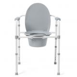 3-in-1 Bedside Commode Chair with Elongated Seat