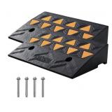 VEVOR Rubber Curb Ramp 2 Pack, 4.3' Rise Height