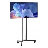 VEVOR Rolling TV Stand, Mobile TV Cart for 32-65