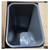 Gray 10 gallon trash can