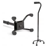 Medline Aluminum Quad Cane with Small Base for