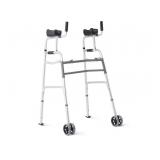 Medline Upright Walker with 5ï¿½ Dual Wheels,