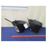 (2) Coal Buckets w/ Shovels