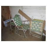 Lawn Chairs, Crate, Etc