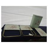 Vintage TV Trays & Hamper