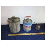 Vintage Fuel Cans & Oiler