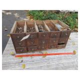 Oak File Cab w/ Contents