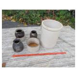 (5) Crocks (some damaged)