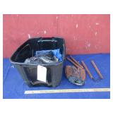 Tote w/ Baseball glove, ect