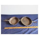 (2) CI Fry Pans
