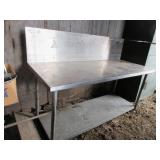 Stainless Steel Table w/ 16" Backsplash