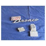 Vinatge Car Emblems & Seatbelt Buckle