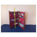Folding Sewing Cabinet w/ Contents