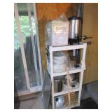 Plastic Shelf w/ Kitchenware