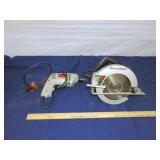 B & D Circular Saw & Skil Drill