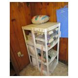 (2) Shelves w/ Craft & Sewing Supplies