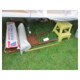 Chair, Step Stool & Plastic